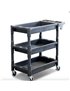 Utility Cart 3 Level Service Cart Plastic with Castors