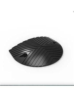 Round Rubber Speed Hump End each  Black