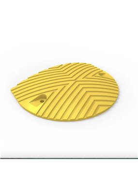 Round Rubber Speed Hump End each Yellow
