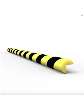 Anti Collision Strip 1m Polyurethane Black/Yellow V Profile