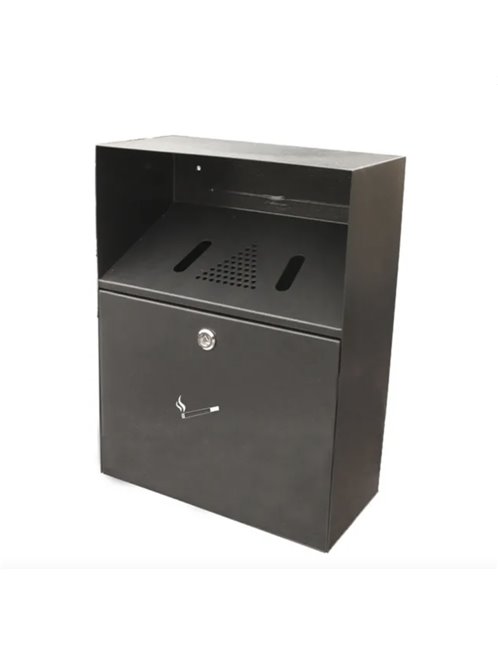 Outdoor Smoker's Bin Wall Mounted 6lt Powder Coated Black