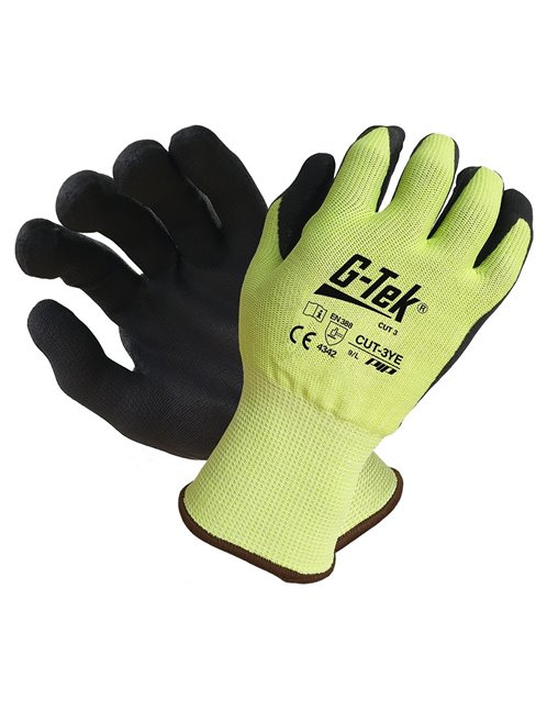 G-Tek Cut 3 HPPE Glass Liner Hi-Vis 12pk