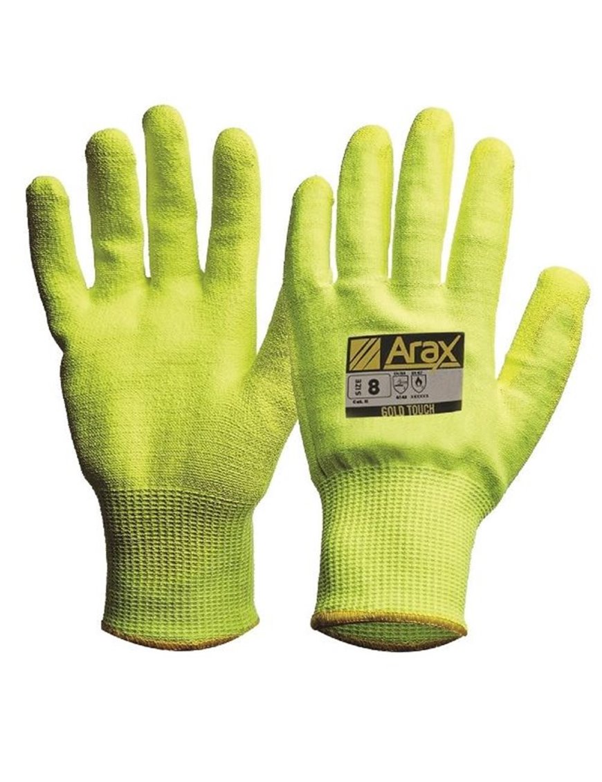 Gold Hi-Vis Yellow With Hi-Vis Yellow PU Palm 12pk