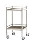 Small Stainless Steel Trolley with Rails 50 x 50 x 97cm