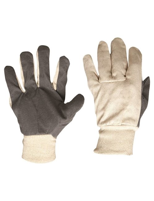 Cotton Drill Vinyl Palm Gloves 12pk