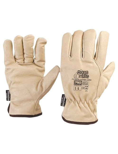 Riggamate® Lined Glove - Pig Grain Leather 12pk