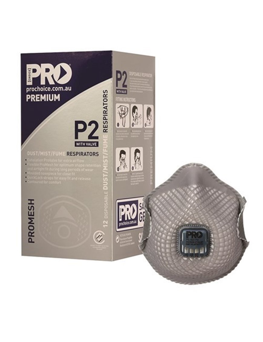 Dust Masks Promesh P2+Valve Box Of 12