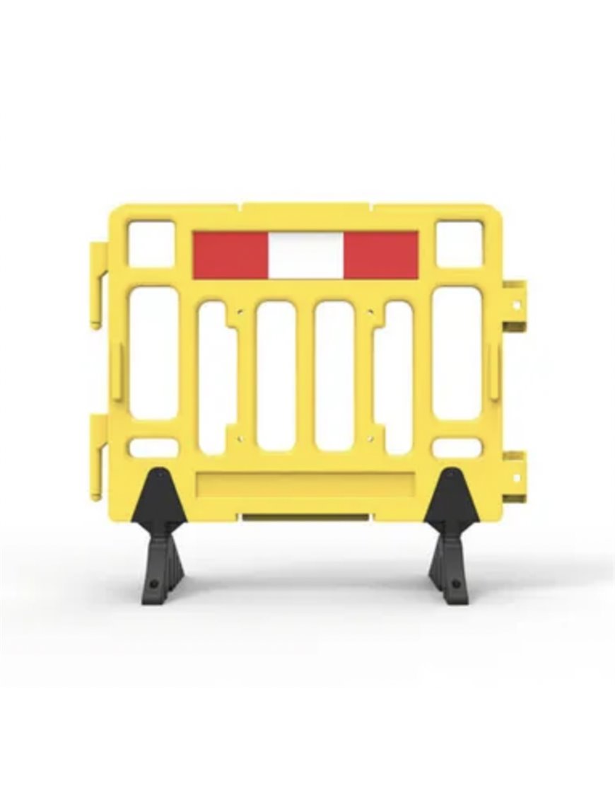Plastic Fence Barrier with Rubber Foot 1100 x 1000mm-Hi-vis Yellow