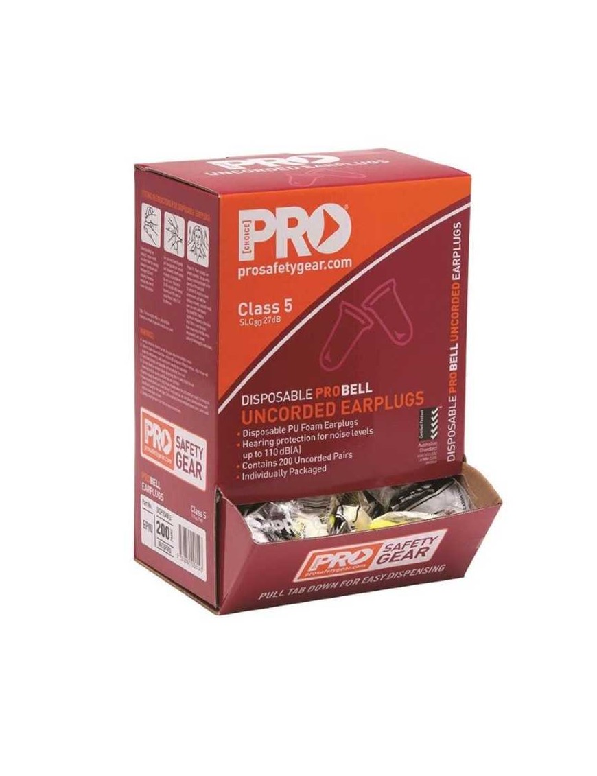 Probell Disposable Uncorded Earplugs Carton 10 Boxes