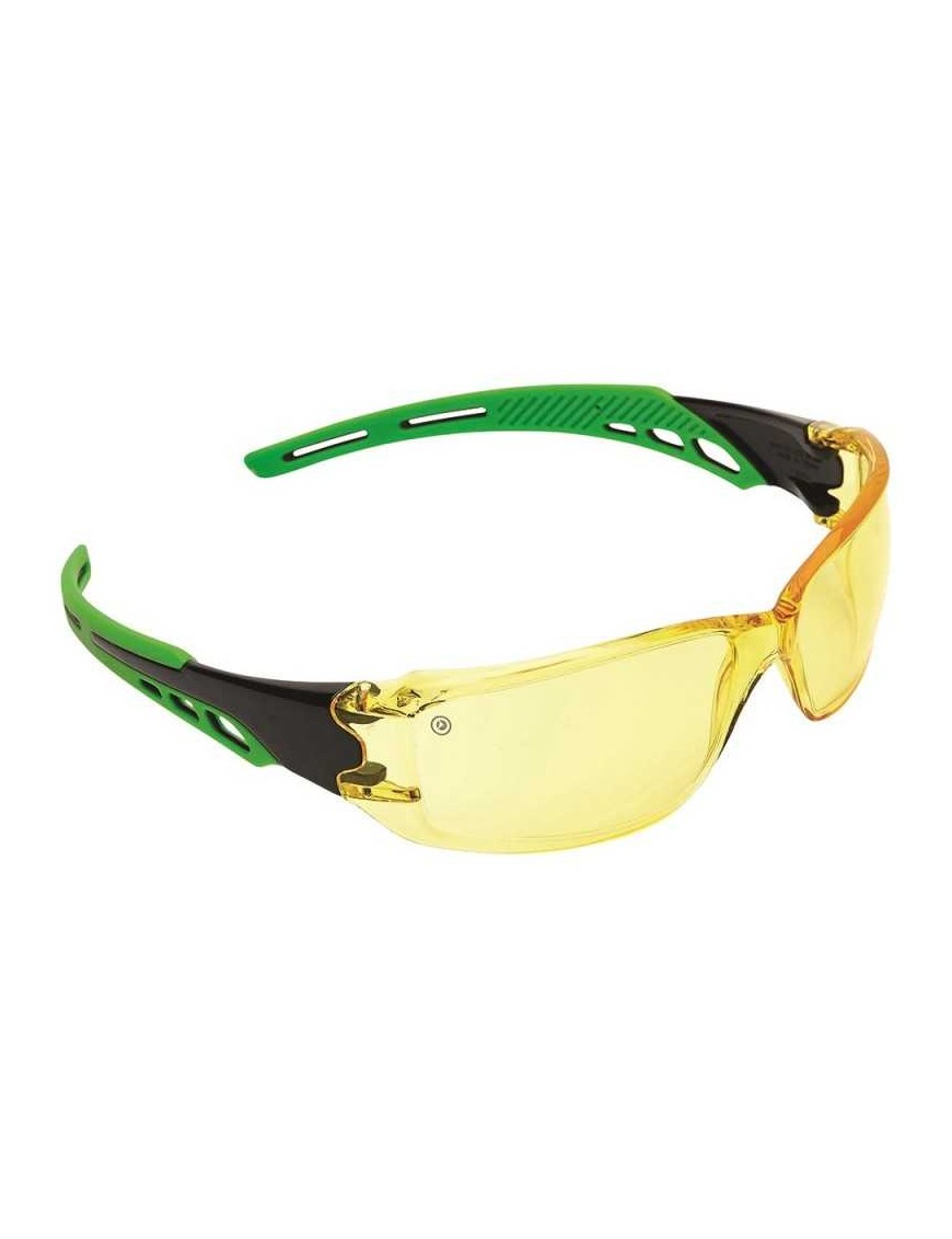 Cirrus Green Arms Safety Glasses Amber A/F Lens Carton Of 144