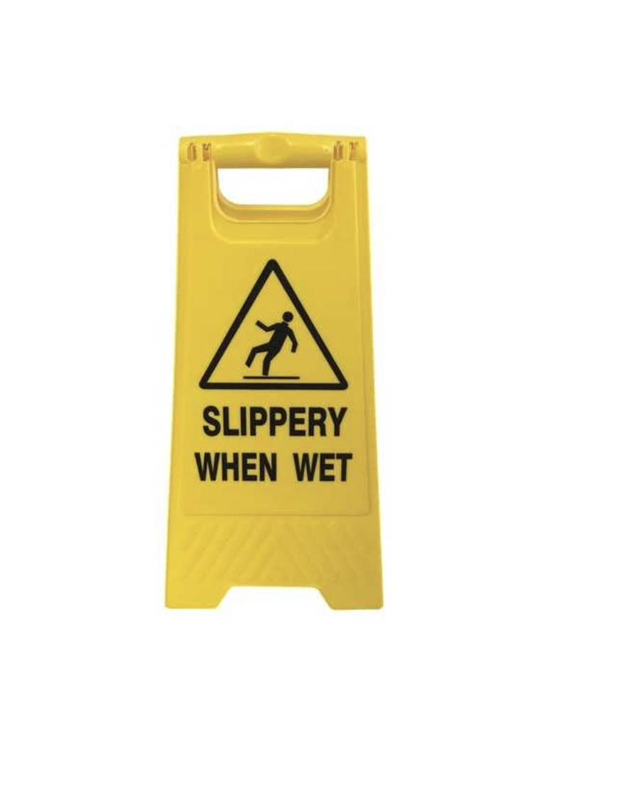 Floor Stand Yellow Slippery When Wet