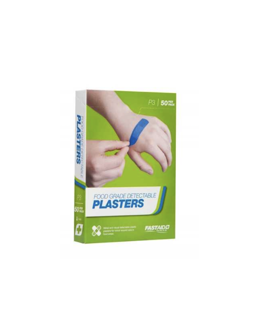 Food Grade Plasters Metal and Visual Detectable 50pk