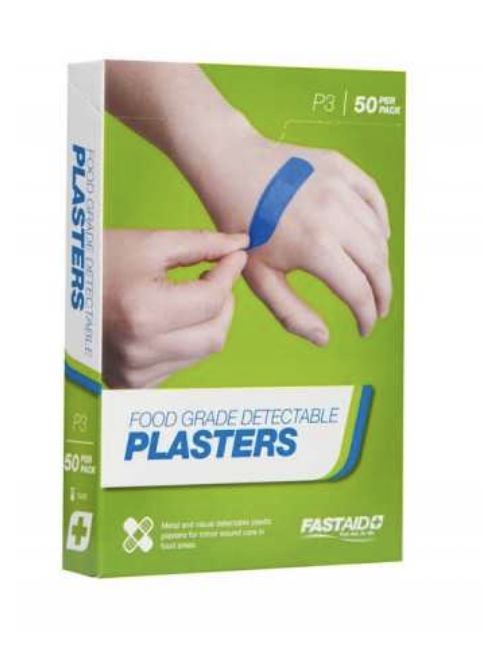 Food Grade Plasters Metal and Visual Detectable 50pk