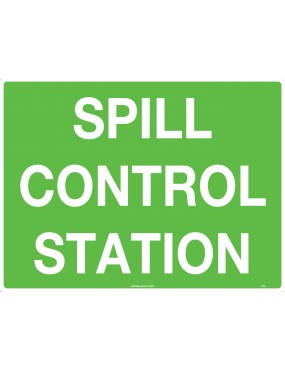 Emergency Information Sign - Spill Control Station  Metal