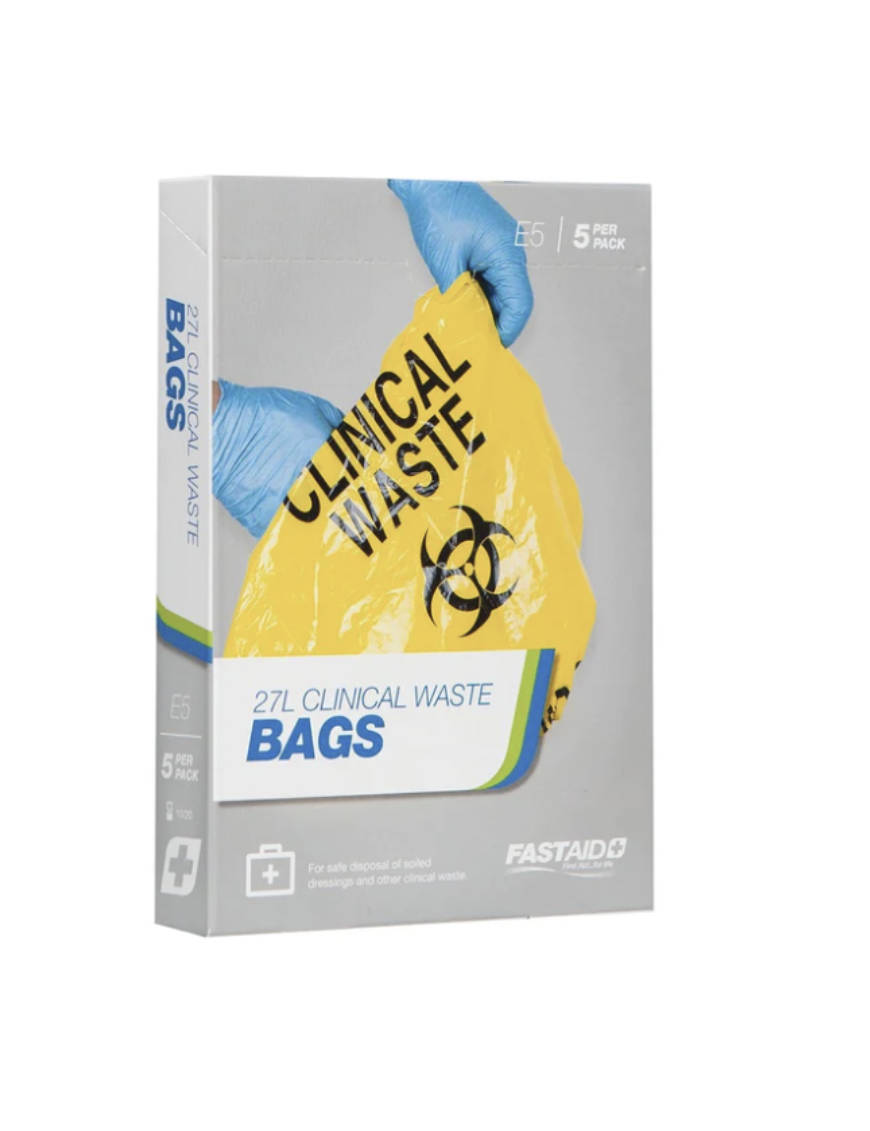 Clinical Waste Bags 27L 5pk