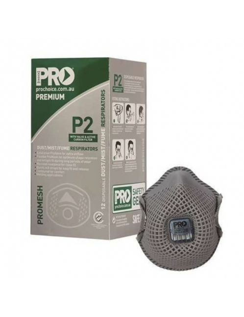 Dust Masks Promesh P2+Valve+Carbon Carton Of 20 Boxes