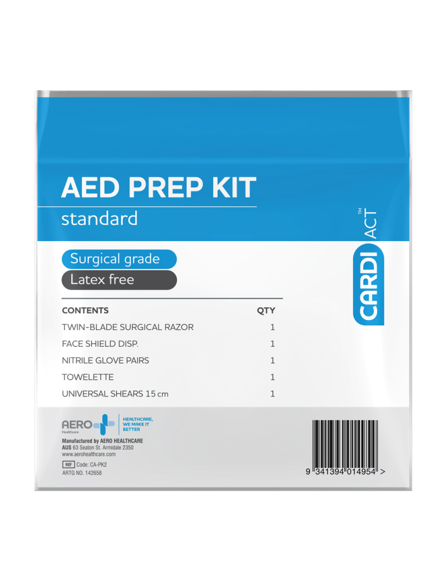 CARDIACT AED Basic Prep Kit 12.5 x 20.5cm