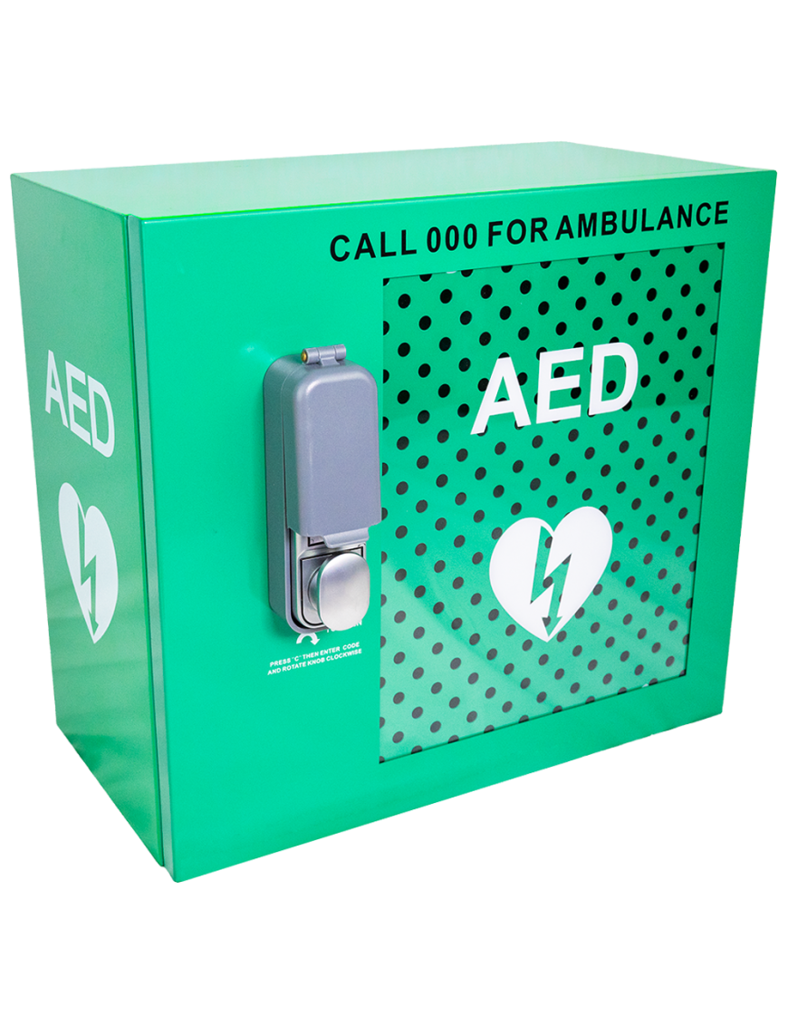 CARDIACT Alarmed Outdoor AED Cabinet with Lock 48 x 47 x 31cm