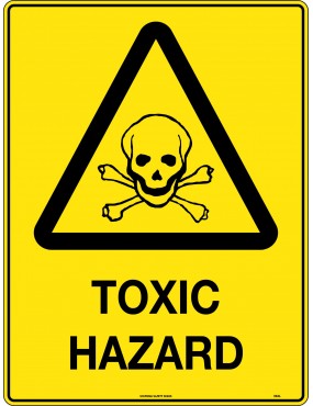 Caution Sign -  Toxic Hazard  Metal