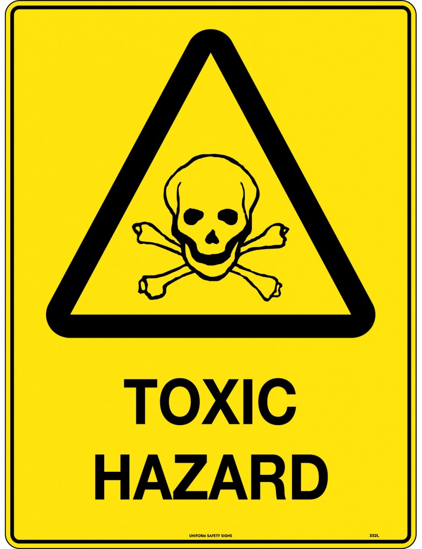 Caution Sign -  Toxic Hazard  Poly