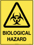 Caution Sign -  Biological Hazard  Metal