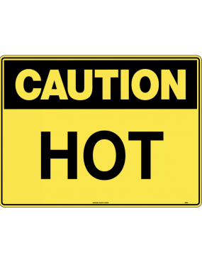 Caution Sign -  Hot  Poly