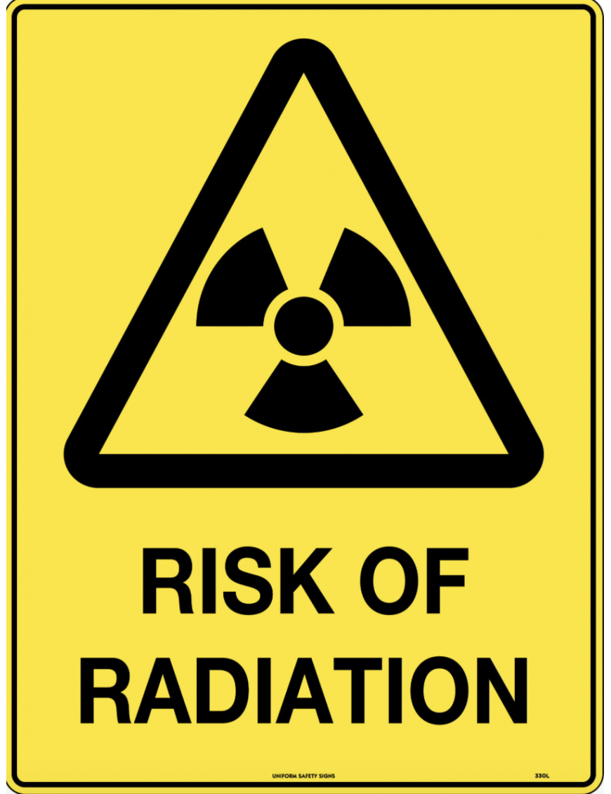 Caution Sign -  Risk of Radiation  Poly