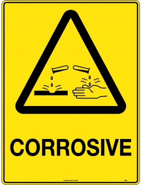 Caution Sign - Corrosive  Metal