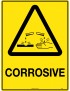 Caution Sign - Corrosive  Poly