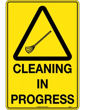 Caution Sign - Cleaning in Progress  Metal