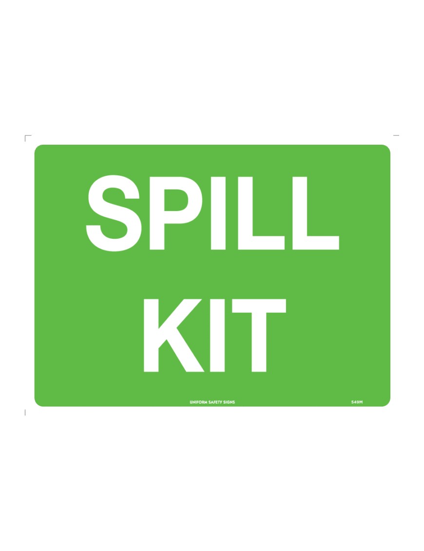 Emergency Information Sign - Spill Kit  Metal