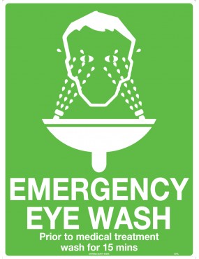 Emergency Information Sign - Emergency Eye Wash  Metal