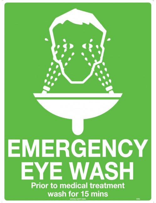 Emergency Information Sign - Emergency Eye Wash  Metal