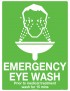 Emergency Information Sign - Emergency Eye Wash  Metal