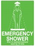 Emergency Information Sign - Emergency Shower  Metal