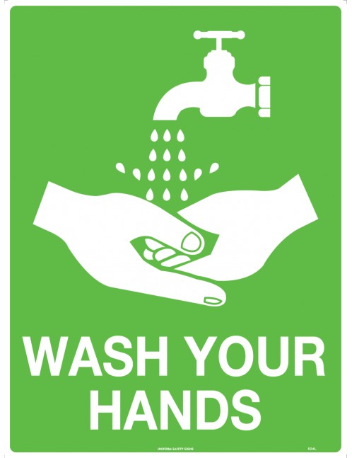 First Aid Sign - Wash Your Hands  Metal