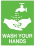 First Aid Sign - Wash Your Hands  Metal