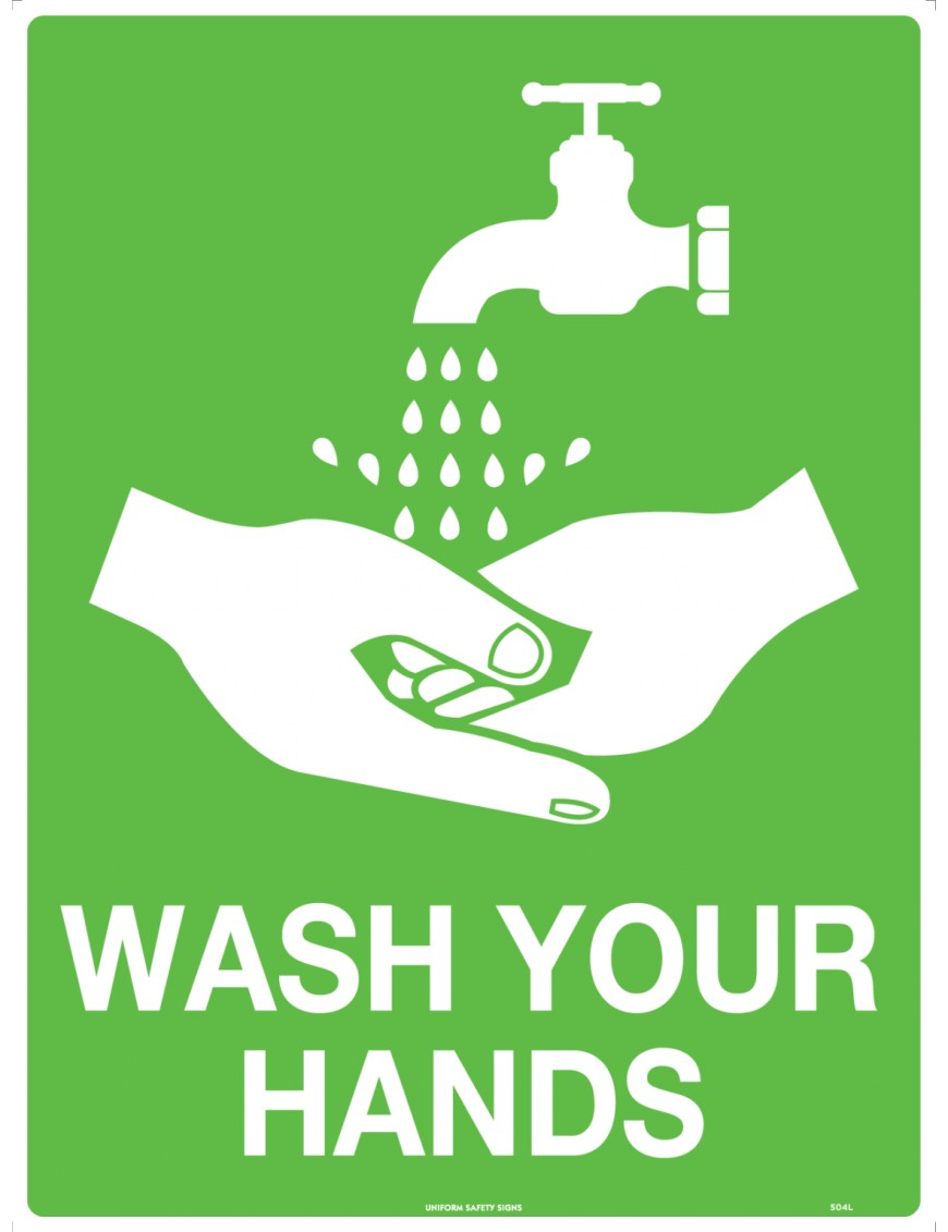 First Aid Sign - Wash Your Hands  Poly