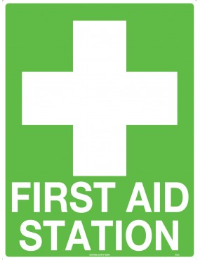 First Aid Sign - First Aid Station  Metal