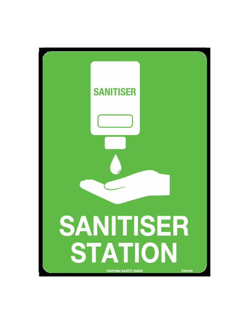 First Aid Sign - Sanitiser Station 300x225mm Poly