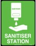 First Aid Sign - Sanitiser Station 300x225mm Poly