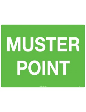 Emergency Information Sign - Muster Point  Poly