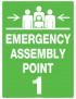 Emergency Information Sign - Emergency Assembly Point 1  Metal