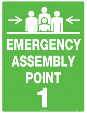 Emergency Information Sign - Emergency Assembly Point 1  Poly