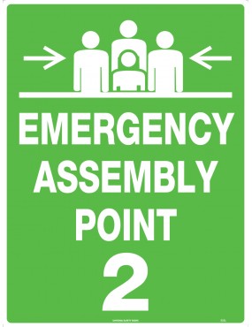 Emergency Information Sign - Emergency Assembly Point 2  Metal