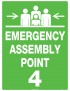 Emergency Information Sign - Emergency Assembly Point 4  Metal