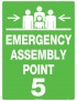 Emergency Information Sign - Emergency Assembly Point 5  Metal