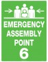 Emergency Information Sign - Emergency Assembly Point 6  Metal