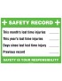 First Aid Sign - Safety Record Board  Metal