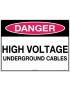 Danger Sign - High Voltage Underground Cables Poly